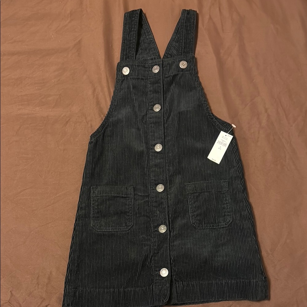 Gap Kids Black Corduroy Button-Down Dress
